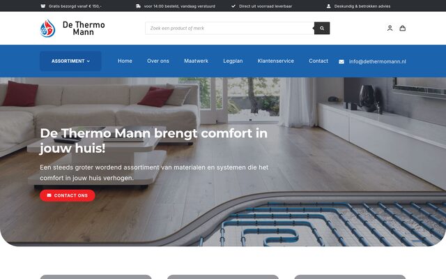 Homepage van De Thermo Mann