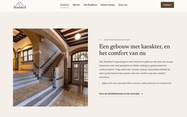 Homepage van Stadshof Steenbergen