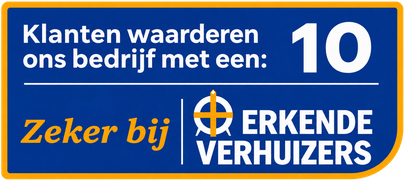 Klanten waarderen ons bedrijf met een 10, Erkende Verhuizers op Klantenvertellen