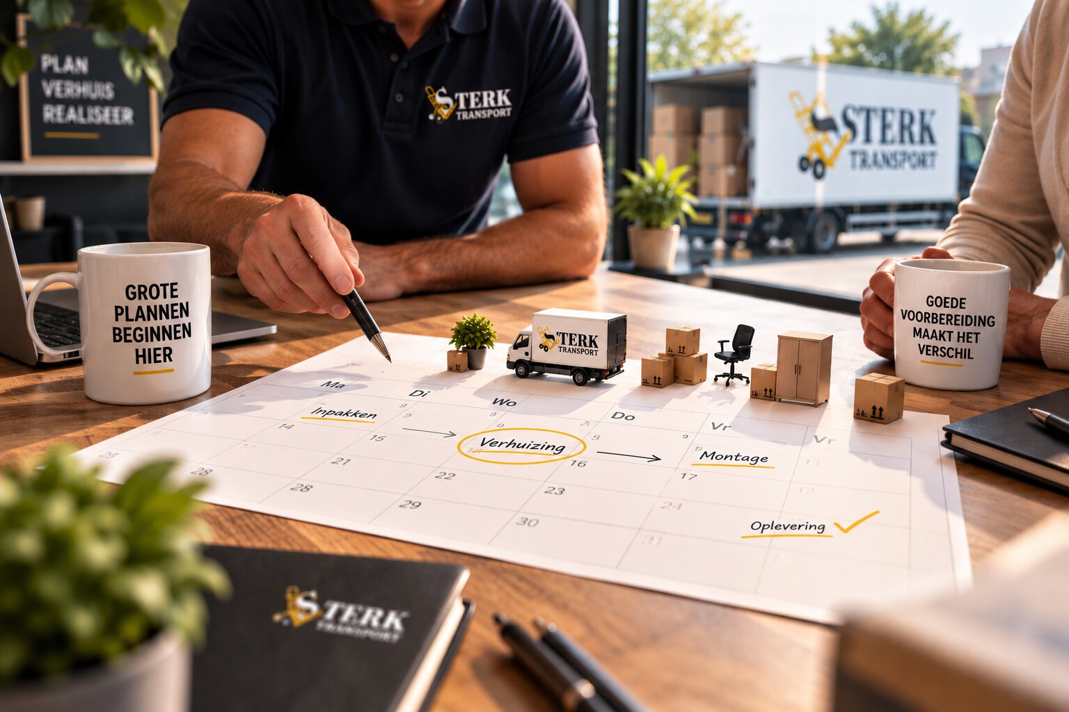 Planning van een verhuizing bij Verhuisbedrijf Sterk Transport